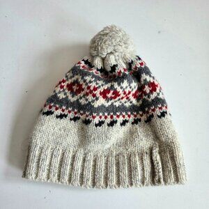 100% Pure Wool winter tuque hat.